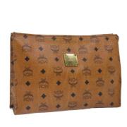 Pre-owned Leather clutches MCM Pre-owned , Brown , Dames