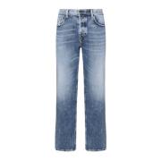 Denim Katoenen Jeans Klassiek Vijf Zakken Diesel , Blue , Heren