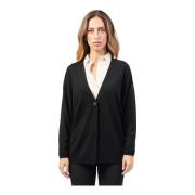 Zwarte Fijngebreide Cardigan Sweater Armani Exchange , Black , Dames