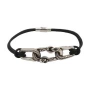 Zilveren kettingarmbanden met katoenen sluiting Alexander McQueen , Gr...