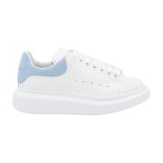 Witte Leren Oversized Sneakers Alexander McQueen , Blue , Dames