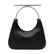 Zwarte Leren Cross-Bar Top Handtas Alexander McQueen , Black , Dames