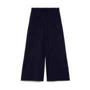 Blauwe Wijde Pijp Broek van Wol Max Mara , Blue , Dames