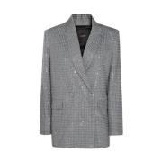 Grijze Blazer met Decoraties Pinko , Gray , Dames