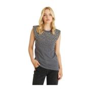 T-shirt met strass halslijn Alma EN Pena , Gray , Dames