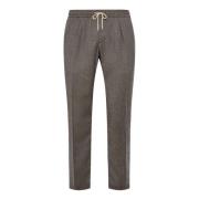 B City Broek in Flanel Boggi Milano , Beige , Heren