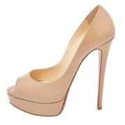 Pre-owned Leather heels Christian Louboutin Pre-owned , Beige , Dames