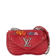 Pre-owned Leather handbags Louis Vuitton Vintage , Red , Dames