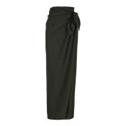 Gloria, linnen en viscose pareo rok Cortana , Black , Dames