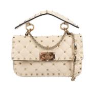 Pre-owned Leather handbags Valentino Vintage , Beige , Dames