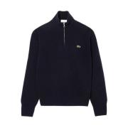 Klassieke Zip-Up Sweater Lacoste , Blue , Heren