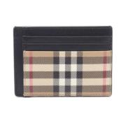 Pre-owned Leather wallets Burberry Vintage , Black , Dames