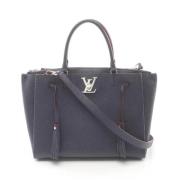 Pre-owned Leather handbags Louis Vuitton Vintage , Blue , Dames