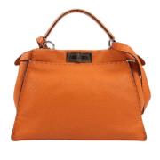 Pre-owned Leather handbags Fendi Vintage , Orange , Dames