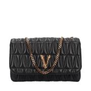 Pre-owned Leather shoulder-bags Versace Pre-owned , Black , Dames