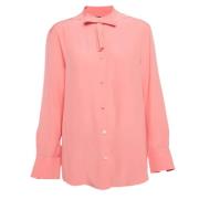 Pre-owned Silk tops Louis Vuitton Vintage , Pink , Dames