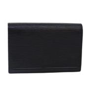 Pre-owned Leather clutches Louis Vuitton Vintage , Black , Dames