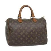 Pre-owned Canvas handbags Louis Vuitton Vintage , Brown , Dames