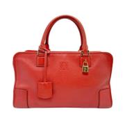 Pre-owned Leather handbags Loewe Pre-owned , Red , Dames