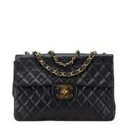 Pre-owned Leather chanel-bags Chanel Vintage , Black , Dames