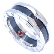 Pre-owned Metal rings Bvlgari Vintage , Black , Dames