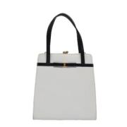 Pre-owned Leather handbags Salvatore Ferragamo Pre-owned , White , Dam...