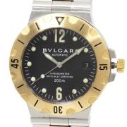 Pre-owned Stainless Steel watches Bvlgari Vintage , Black , Heren