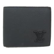 Pre-owned Leather wallets Louis Vuitton Vintage , Black , Heren