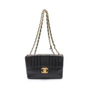 Pre-owned Leather chanel-bags Chanel Vintage , Black , Dames