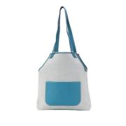 Pre-owned Canvas shoulder-bags Hermès Vintage , Blue , Dames