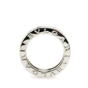 Pre-owned Metal rings Bvlgari Vintage , White , Dames