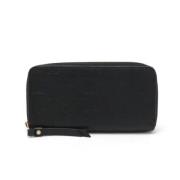 Pre-owned Leather wallets Louis Vuitton Vintage , Black , Dames