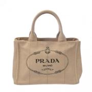 Pre-owned Canvas prada-bags Prada Vintage , Beige , Dames