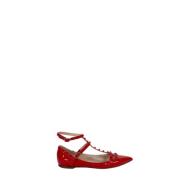 Pre-owned Leather flats Valentino Vintage , Red , Dames