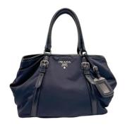 Pre-owned Leather prada-bags Prada Vintage , Blue , Dames