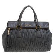 Pre-owned Leather handbags Miu Miu Pre-owned , Black , Dames