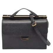 Pre-owned Leather fendi-bags Fendi Vintage , Black , Dames