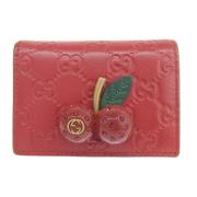 Pre-owned Leather wallets Gucci Vintage , Red , Dames