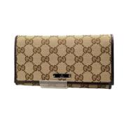 Pre-owned Cotton wallets Gucci Vintage , Brown , Dames