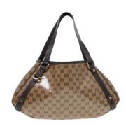 Pre-owned Canvas gucci-bags Gucci Vintage , Beige , Dames