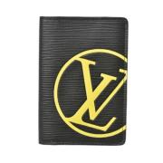 Pre-owned Leather wallets Louis Vuitton Vintage , Black , Heren