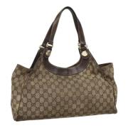 Pre-owned Leather gucci-bags Gucci Vintage , Beige , Dames