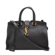 Pre-owned Leather handbags Yves Saint Laurent Vintage , Black , Dames