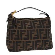 Pre-owned Canvas fendi-bags Fendi Vintage , Brown , Dames