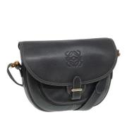 Pre-owned Leather shoulder-bags Loewe Pre-owned , Black , Dames