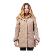 Bruine technische parka met omkeerbare mouw Suns , Brown , Dames