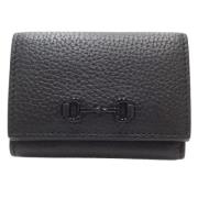 Pre-owned Leather wallets Gucci Vintage , Black , Dames