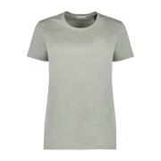 Logo T-shirt voor vrouwen Moncler , Green , Dames