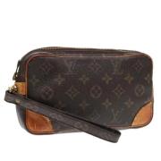 Pre-owned Canvas clutches Louis Vuitton Vintage , Brown , Dames