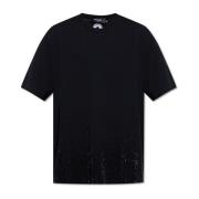 T-shirt met glinsterende applicaties Dsquared2 , Black , Heren